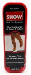 Средство для чистки обуви SHOW губка черный, Shoe Care Products Cleaning Sponge for Suede & Nubuk