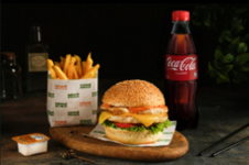 Menu Mix Cheese Burger  x2 (Дойной бургер ассорти с сыром, напиток, фри и соус)
