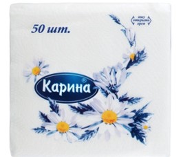 Бумажные салфетки Карина White 50 шт