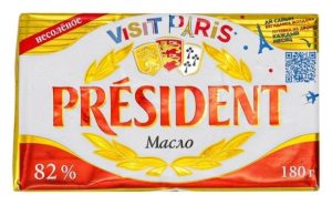 PRESIDENT масло классическое 82%   180 г