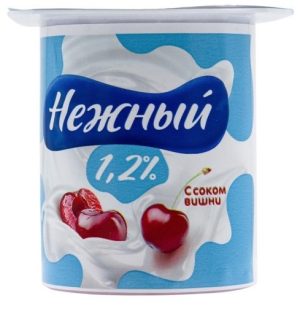 Йогурт Нежный с соком вишни 1.2% 100 г