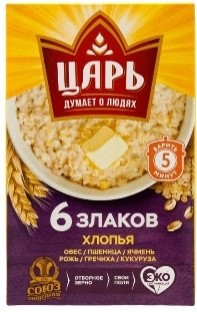 ЦАРЬ хлопья 6 злаков 400 г