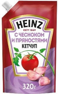 Heinz кетчуп с чесноком и пряностями 320 г