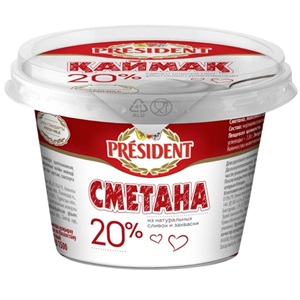 President Сметана 20%  200г